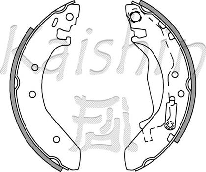 Kaishin K5530 - Brake Shoe Set autospares.lv