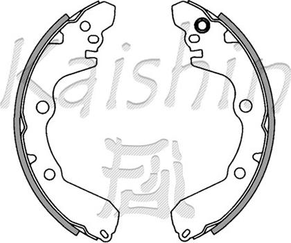 Kaishin K6687 - Brake Shoe Set autospares.lv