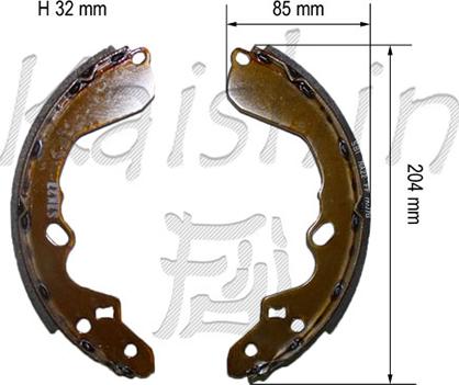 Kaishin K11193 - Brake Shoe Set autospares.lv