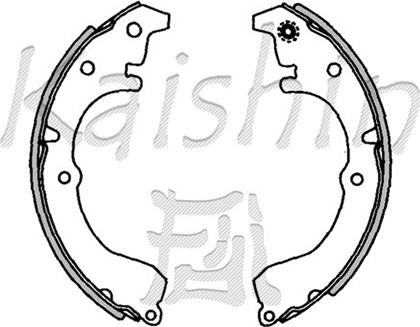 Kaishin K2313 - Brake Shoe Set autospares.lv