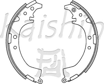 Kaishin K2333 - Brake Shoe Set autospares.lv