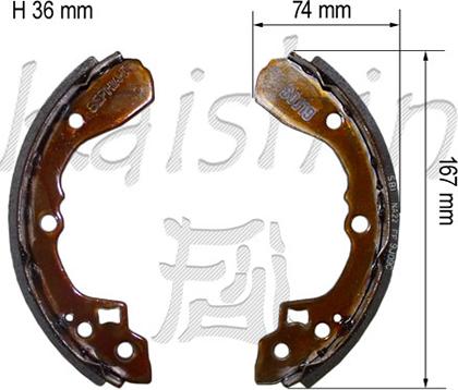 Kaishin K7915 - Brake Shoe Set autospares.lv