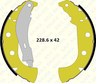 KALE 1236 0465 04 P - Brake Shoe Set autospares.lv