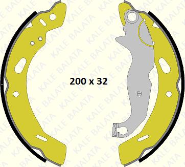 KALE 1238 0350 04 P - Brake Shoe Set autospares.lv