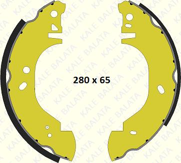 KALE 1221 0880 05 P - Brake Shoe Set autospares.lv