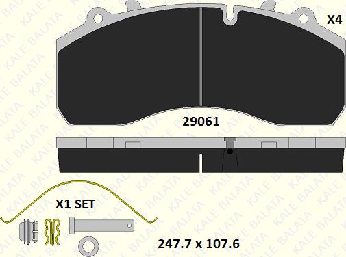 KALE 29061 300 14 - Brake Pad Set, disc brake autospares.lv