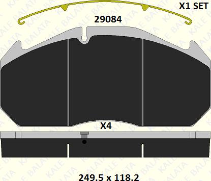 KALE 29084 302 14 - Brake Pad Set, disc brake autospares.lv