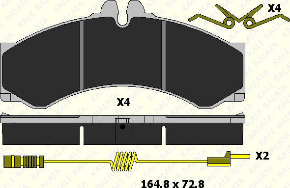 KALE 29076 200 14 - Brake Pad Set, disc brake autospares.lv