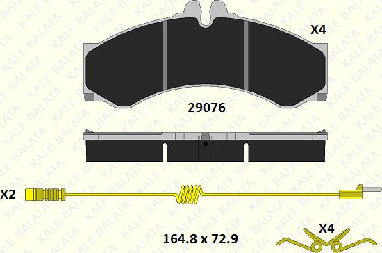 KALE 29076 200 24 - Brake Pad Set, disc brake autospares.lv