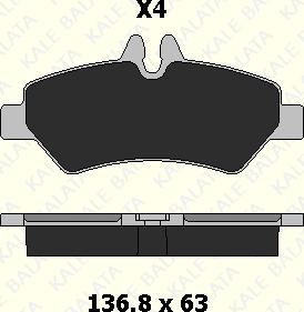 KALE 29190 190 04 - Brake Pad Set, disc brake autospares.lv