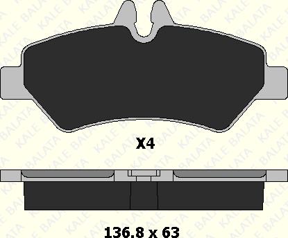 KALE 29190 190 14 - Brake Pad Set, disc brake autospares.lv