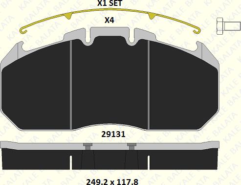 KALE 29131 302 14 - Brake Pad Set, disc brake autospares.lv