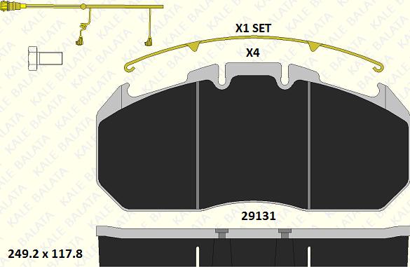 KALE 29131 302 24 - Brake Pad Set, disc brake autospares.lv