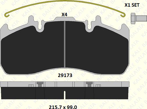 KALE 29173 292 14 - Brake Pad Set, disc brake autospares.lv