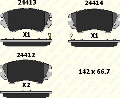 KALE 24412 191 05 - Brake Pad Set, disc brake autospares.lv