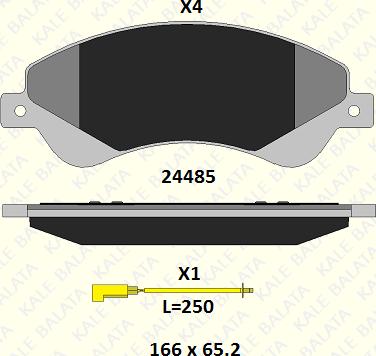 KALE 24485 188 04 - Brake Pad Set, disc brake autospares.lv