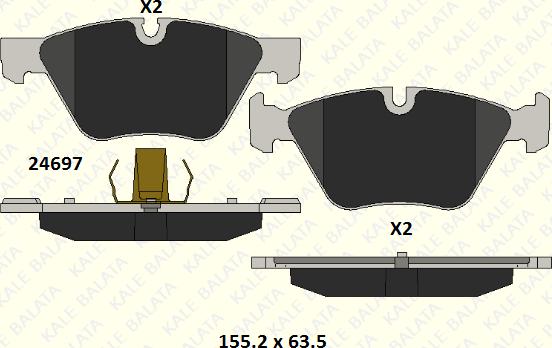 KALE 24697 193 05 - Brake Pad Set, disc brake autospares.lv