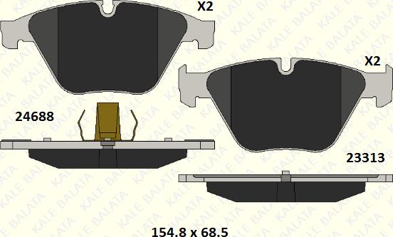 KALE 24688 192 05 - Brake Pad Set, disc brake autospares.lv