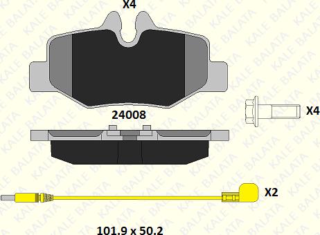 KALE 24008 177 14 - Brake Pad Set, disc brake autospares.lv