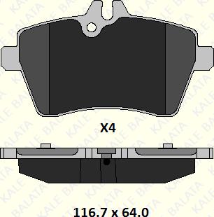 KALE 24077 190 24 - Brake Pad Set, disc brake autospares.lv