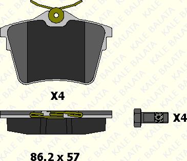 KALE 24135 178 14 - Brake Pad Set, disc brake autospares.lv