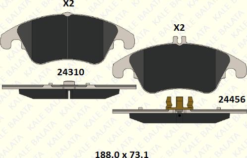 KALE 24310 194 05 - Brake Pad Set, disc brake autospares.lv