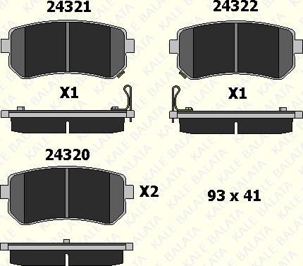 KALE 24320 159 05 - Brake Pad Set, disc brake autospares.lv