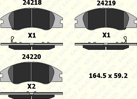 KALE 24218 172 05 - Brake Pad Set, disc brake autospares.lv