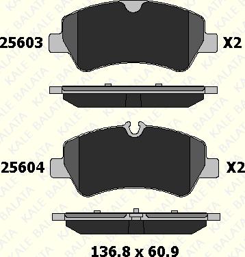 KALE 25603 175 05 - Brake Pad Set, disc brake autospares.lv