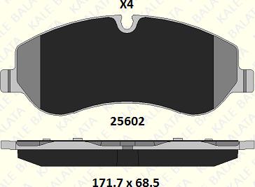 KALE 25602 174 04 - Brake Pad Set, disc brake autospares.lv