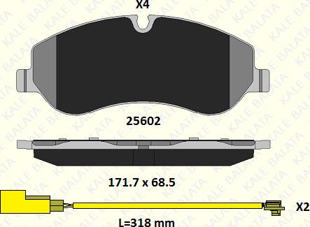 KALE 25602 174 14 - Brake Pad Set, disc brake autospares.lv