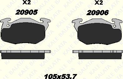 KALE 20906 180 05 - Brake Pad Set, disc brake autospares.lv