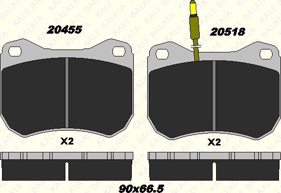 KALE 20455 190 05 - Brake Pad Set, disc brake autospares.lv