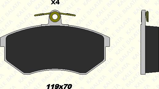 KALE 20669 196 14 - Brake Pad Set, disc brake autospares.lv