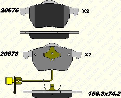 KALE 20676 196 05 - Brake Pad Set, disc brake autospares.lv