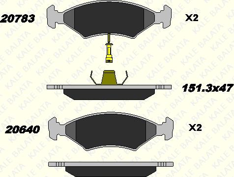 KALE 20783 180 05 - Brake Pad Set, disc brake autospares.lv