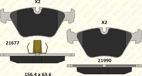 KALE 21990 203 05 - Brake Pad Set, disc brake autospares.lv