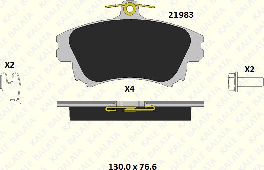 KALE 21983 173 14 - Brake Pad Set, disc brake autospares.lv