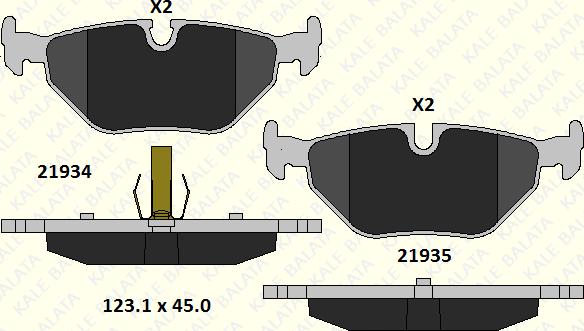 KALE 21934 173 05 - Brake Pad Set, disc brake autospares.lv