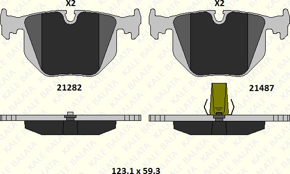 KALE 21487 172 05 - Brake Pad Set, disc brake autospares.lv