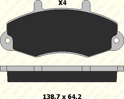 KALE 21470 190 04 - Brake Pad Set, disc brake autospares.lv