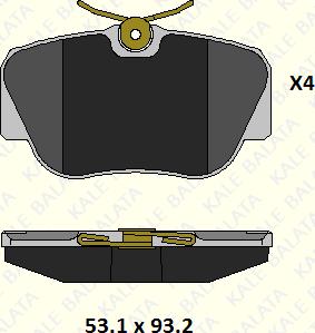 KALE 21055 179 14 - Brake Pad Set, disc brake autospares.lv