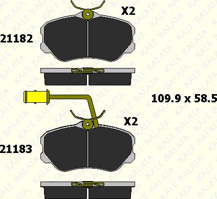 KALE 21182 194 35 - Brake Pad Set, disc brake autospares.lv