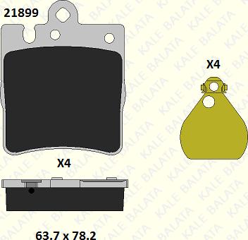 KALE 21899 157 04 - Brake Pad Set, disc brake autospares.lv