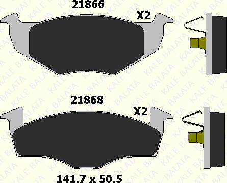 KALE 21866 153 05 - Brake Pad Set, disc brake autospares.lv