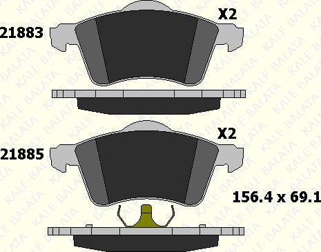 KALE 21883 196 05 - Brake Pad Set, disc brake autospares.lv