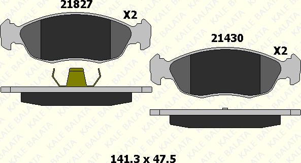 KALE 21827 173 05 - Brake Pad Set, disc brake autospares.lv