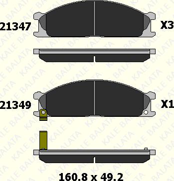 KALE 21347 170 05 - Brake Pad Set, disc brake autospares.lv