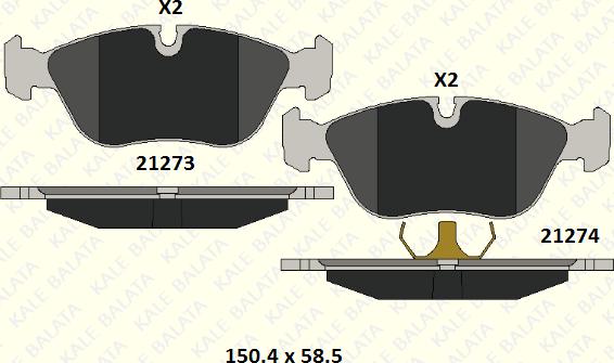 KALE 21273 195 05 - Brake Pad Set, disc brake autospares.lv