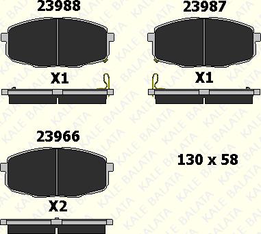 KALE 23966 164 05 - Brake Pad Set, disc brake autospares.lv